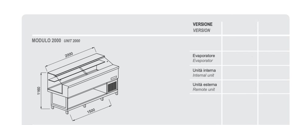 Modulo 2000 pasticceria